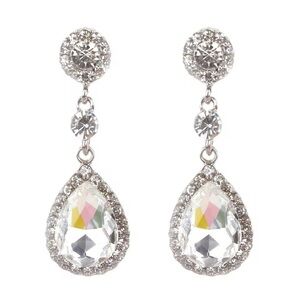 White water Droplets Dangle Earrings for Women